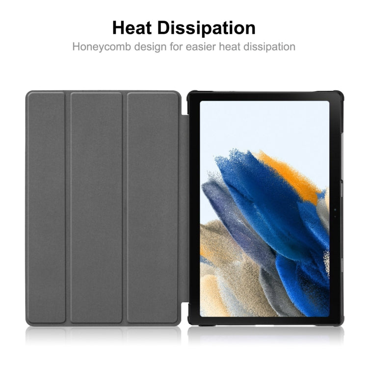 For Samsung Galaxy Tab A8 10.5 2021 ENKAY Custer Texture Leather Smart Tablet Case(Dark Blue) - Other Galaxy Tab PC by ENKAY | Online Shopping UK | buy2fix