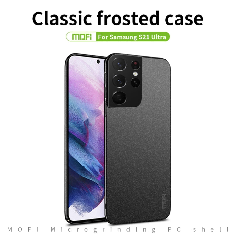 For Samsung Galaxy S21 Ultra 5G MOFI Fandun Series Frosted Ultra-thin PC Hard Phone Case(Grey) - Galaxy S21 Ultra 5G Cases by MOFI | Online Shopping UK | buy2fix