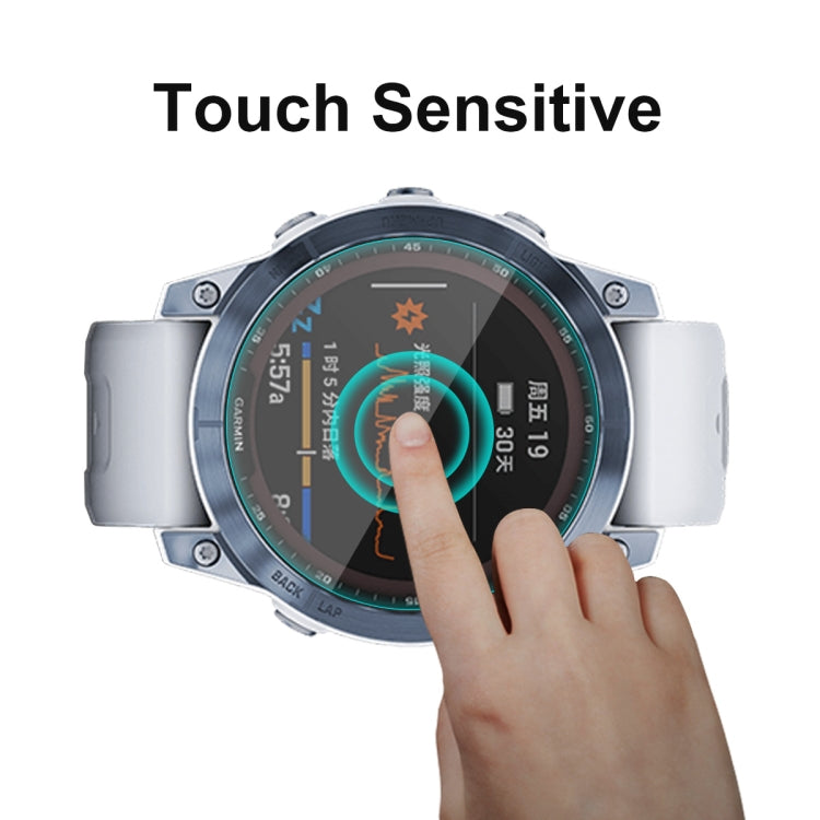 5 PCS For Garmin Fenix 7X ENKAY 0.2mm 9H Tempered Glass Screen Protector Watch Film - Screen Protector by ENKAY | Online Shopping UK | buy2fix