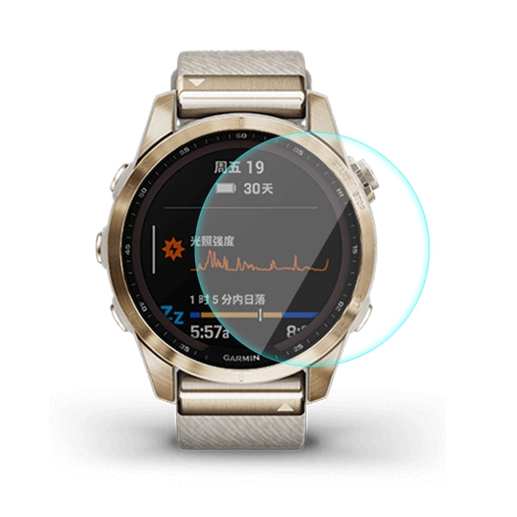 1 PC For Garmin Fenix 7S ENKAY 0.2mm 9H Tempered Glass Screen Protector Watch Film by ENKAY