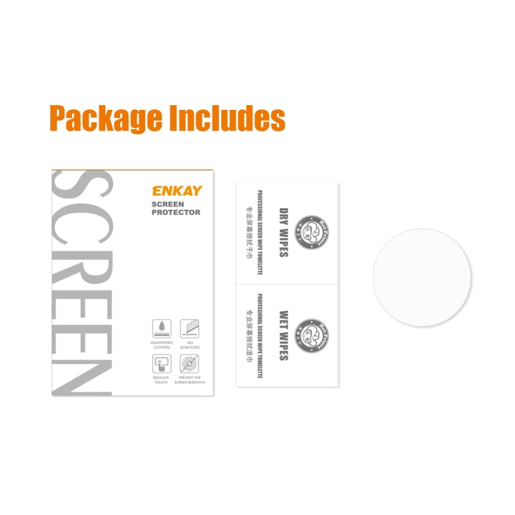 1 PC For Garmin Fenix 7S ENKAY 0.2mm 9H Tempered Glass Screen Protector Watch Film by ENKAY