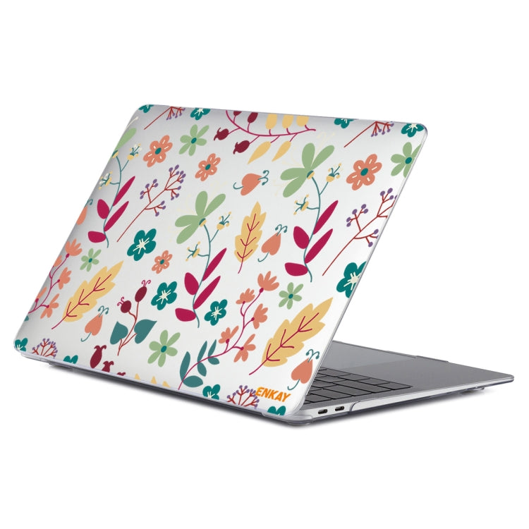 ENKAY Flower Series Pattern Laotop Protective Crystal Case For MacBook Air 13.3 inch A1932 / A2179 / A2337(Spring) - MacBook Air Cases by ENKAY | Online Shopping UK | buy2fix