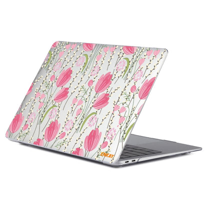 ENKAY Flower Series Pattern Laotop Protective Crystal Case For MacBook Air 13.3 inch A1932 / A2179 / A2337(Tulips) - MacBook Air Cases by ENKAY | Online Shopping UK | buy2fix