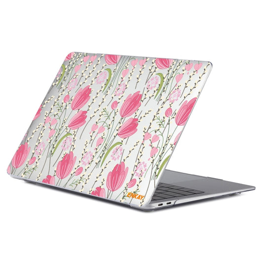 ENKAY Flower Series Pattern Laotop Protective Crystal Case For MacBook Air 13.3 inch A1932 / A2179 / A2337(Tulips) by ENKAY