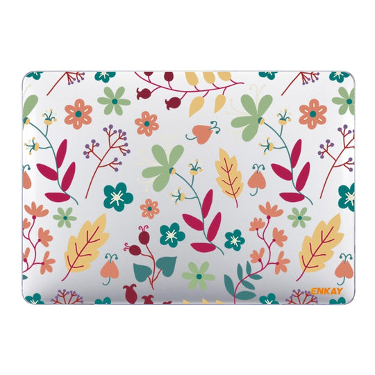 ENKAY Flower Series Pattern Laotop Protective Crystal Case For MacBook Pro 14.2 inch A2442 (2021)/14 inch A3434 2025 (M5)(Spring)