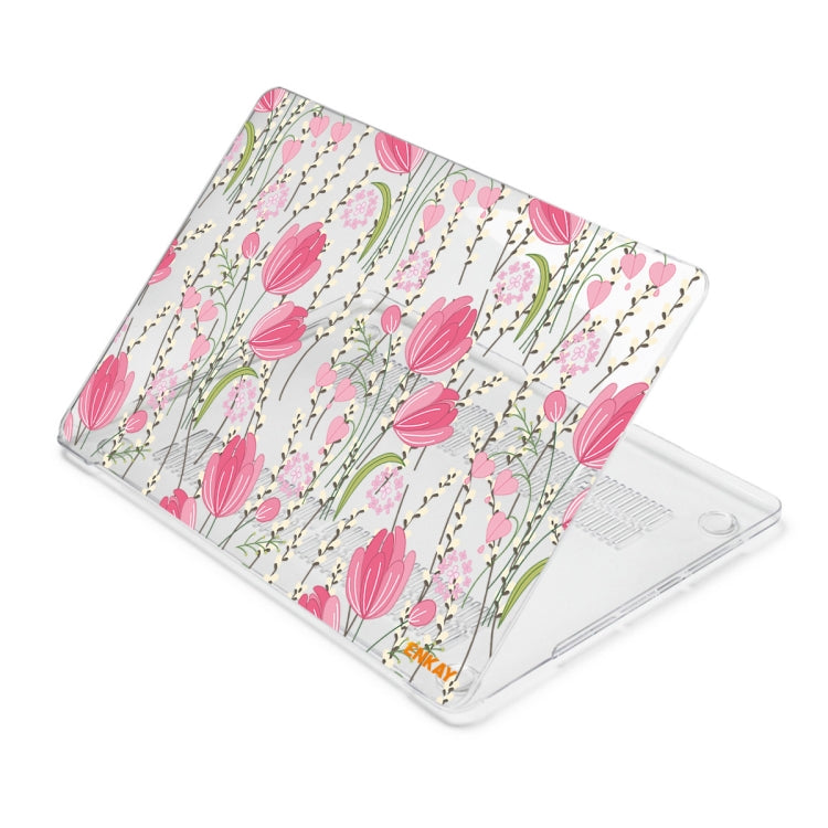 ENKAY Flower Series Pattern Laotop Protective Crystal Case For MacBook Pro 14.2 inch A2442 (2021)(Tulips) - MacBook Pro Cases by ENKAY | Online Shopping UK | buy2fix