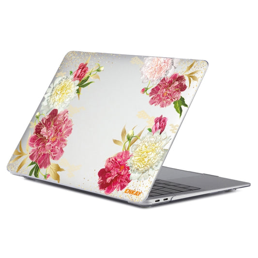 ENKAY Flower Series Pattern Laotop Protective Crystal Case For MacBook Pro 16.2 inch A2485 2021/A2880 2023(Paeonia) by ENKAY