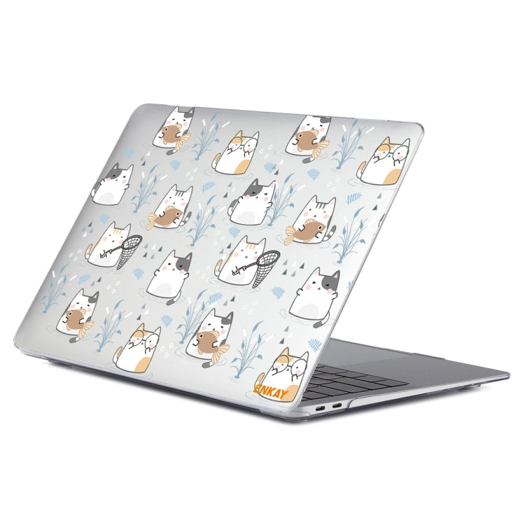 For MacBook Air 13.3 inch A1932 / A2179 / A2337 ENKAY Animal Series Pattern Laotop Protective Crystal Case(Cute Cat) - MacBook Air Cases by ENKAY | Online Shopping UK | buy2fix