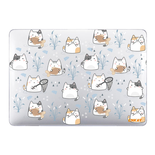 ENKAY Animal Series Pattern Laotop Protective Crystal Case For MacBook Pro 16 inch A2141(Cute Cat)