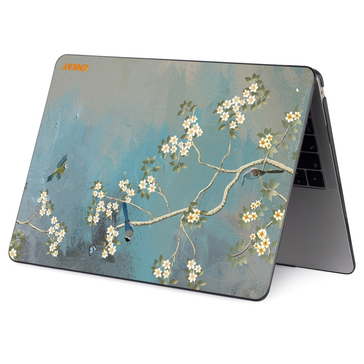 ENKAY Vintage Pattern Series Laotop Protective Crystal Case For MacBook Pro 13.3 inch A2251 / A2289 / A2338 2020(Magnolia) - MacBook Pro Cases by ENKAY | Online Shopping UK | buy2fix