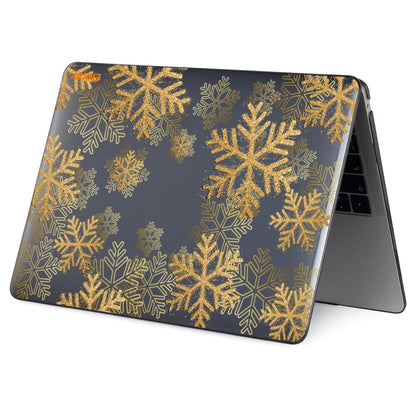 ENKAY Vintage Pattern Series Laotop Protective Crystal Case For MacBook Pro 16.2 inch A2485 2021/A2880 2023(Golden Snowflake) - MacBook Pro Cases by ENKAY | Online Shopping UK | buy2fix