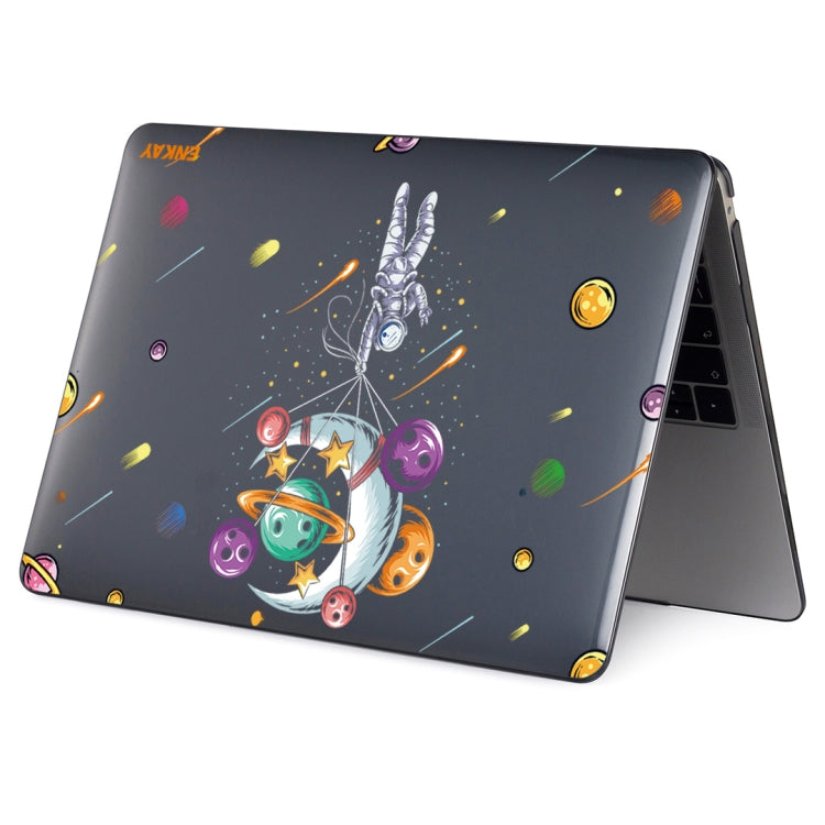 For MacBook Air 13.3 inch A1932 / A2179 / A2337 ENKAY Star Series Pattern Laotop Protective Crystal Case(Balloon Astronaut) - MacBook Air Cases by ENKAY | Online Shopping UK | buy2fix