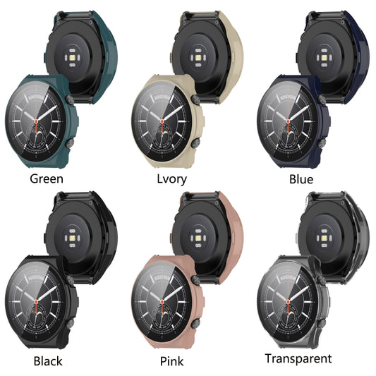 For Xiaomi Watch S1 PC + Toughened Film Fully Enclosed Protective Case(Blue) by buy2fix