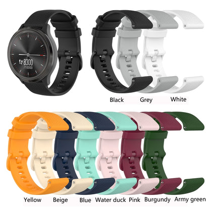 For Xiaomi Watch S1 22mm Checkered Silicone Watch Band(Water Duck) - Watch Bands by buy2fix | Online Shopping UK | buy2fix