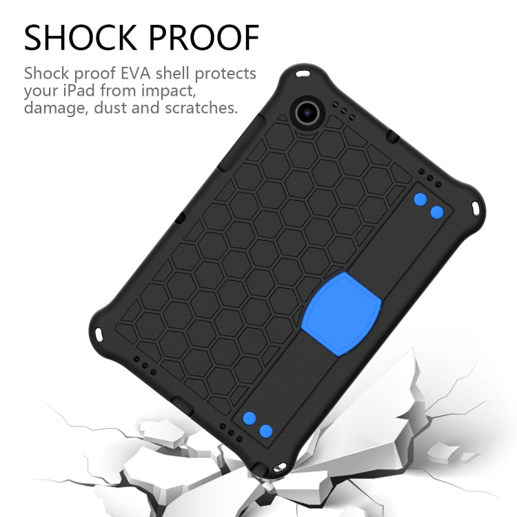 For Galaxy Tab A8 10.5 2021 X200/X205 Honeycomb EVA+PC Tablet Case with Strap(Black+Blue) - Other Galaxy Tab PC by buy2fix | Online Shopping UK | buy2fix