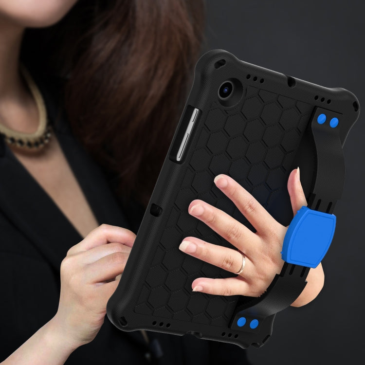 For Galaxy Tab A8 10.5 2021 X200/X205 Honeycomb EVA+PC Tablet Case with Strap(Black+Blue) - Other Galaxy Tab PC by buy2fix | Online Shopping UK | buy2fix