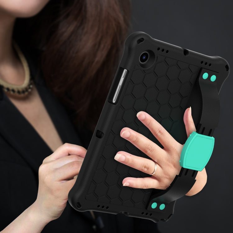 For Galaxy Tab A8 10.5 2021 X200/X205 Honeycomb EVA+PC Tablet Case with Strap(Black+Mint Green) - Other Galaxy Tab PC by buy2fix | Online Shopping UK | buy2fix