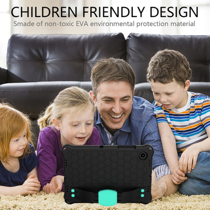 For Galaxy Tab A8 10.5 2021 X200/X205 Honeycomb EVA+PC Tablet Case with Strap(Black+Mint Green) - Other Galaxy Tab PC by buy2fix | Online Shopping UK | buy2fix