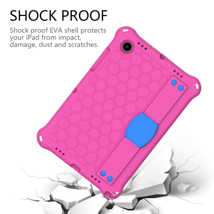 For Galaxy Tab A8 10.5 2021 X200/X205 Honeycomb EVA+PC Tablet Case with Strap(Rose Red+Blue) - Other Galaxy Tab PC by buy2fix | Online Shopping UK | buy2fix