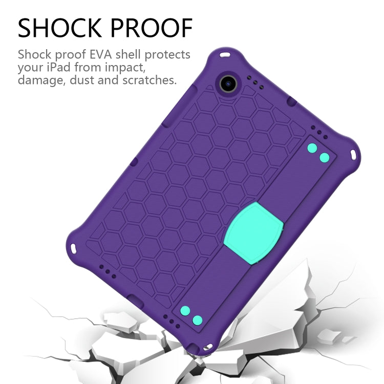 For Galaxy Tab A8 10.5 2021 X200/X205 Honeycomb EVA+PC Tablet Case with Strap(Purple+Mint Green) - Other Galaxy Tab PC by buy2fix | Online Shopping UK | buy2fix