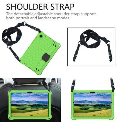 For Galaxy Tab A8 10.5 2021 X200/X205 Honeycomb EVA+PC Tablet Case with Strap(Green+Black) - Other Galaxy Tab PC by buy2fix | Online Shopping UK | buy2fix