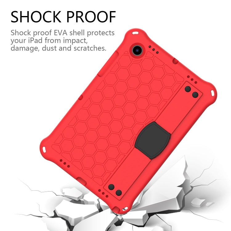 For Galaxy Tab A8 10.5 2021 X200/X205 Honeycomb EVA+PC Tablet Case with Strap(Red +Black) - Other Galaxy Tab PC by buy2fix | Online Shopping UK | buy2fix