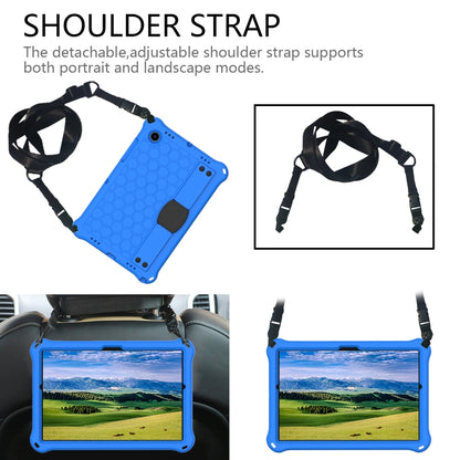 For Galaxy Tab A8 10.5 2021 X200/X205 Honeycomb EVA+PC Tablet Case with Strap(Blue+Black) - Other Galaxy Tab PC by buy2fix | Online Shopping UK | buy2fix