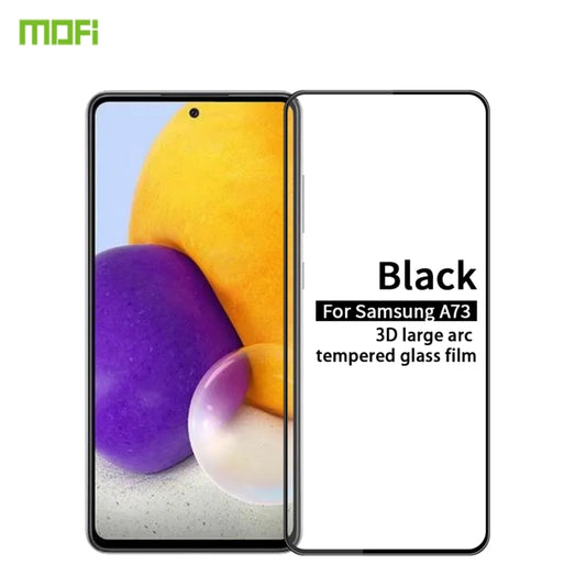 For Samsung Galaxy A73 5G MOFI 9H 3D Explosion-proof Tempered Glass Film(Black) by MOFI