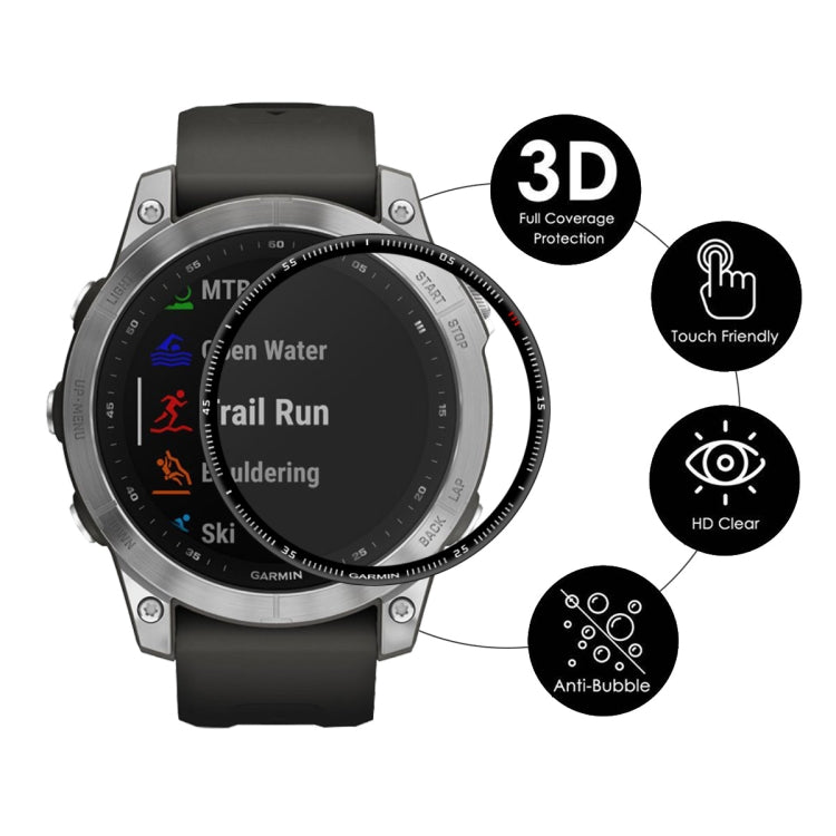 5 PCS ENKAY 3D Full Coverage Soft PC Edge + PMMA HD Screen Protector Film For Garmin Fenix 7 - Screen Protector by ENKAY | Online Shopping UK | buy2fix