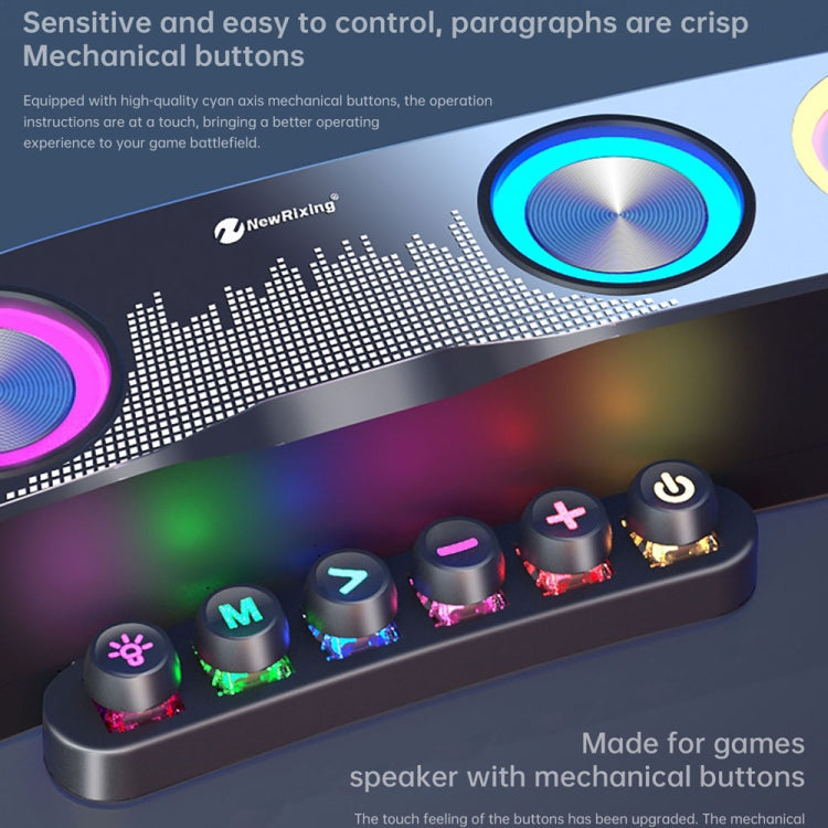 Newrixing NR555 Desktop Colorful LED Gaming Bluetooth Speaker Support TF & FM - Desktop Speaker by NewRixing | Online Shopping UK | buy2fix
