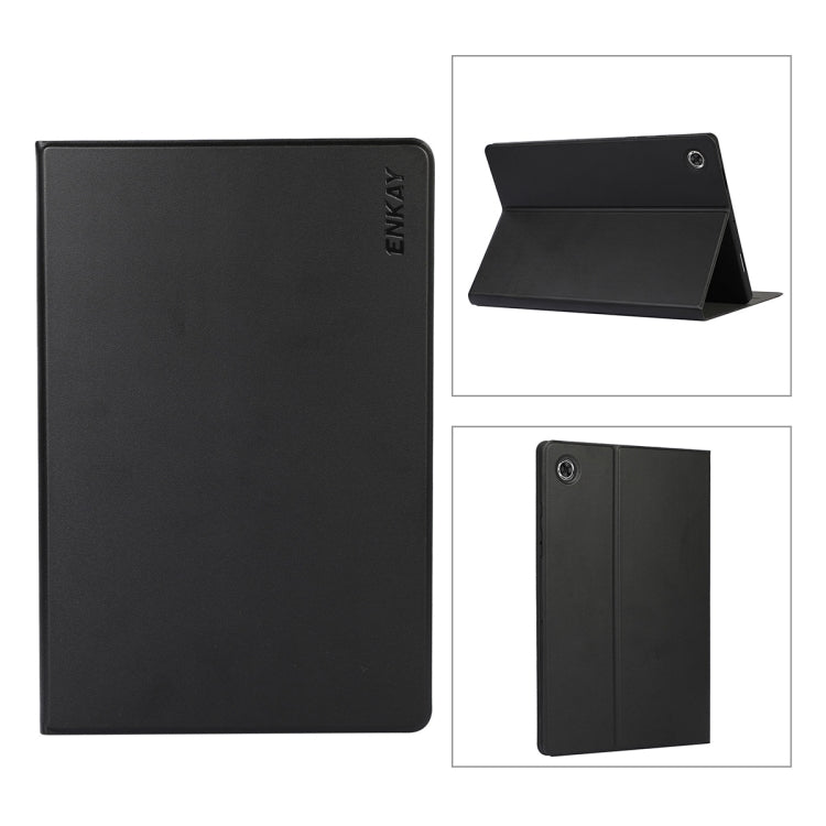 For Samsung Galaxy Tab A8 10.5 2021 X200/X205 ENKAY Leather Stand Smart Tablet Case(Black) - Other Galaxy Tab PC by ENKAY | Online Shopping UK | buy2fix