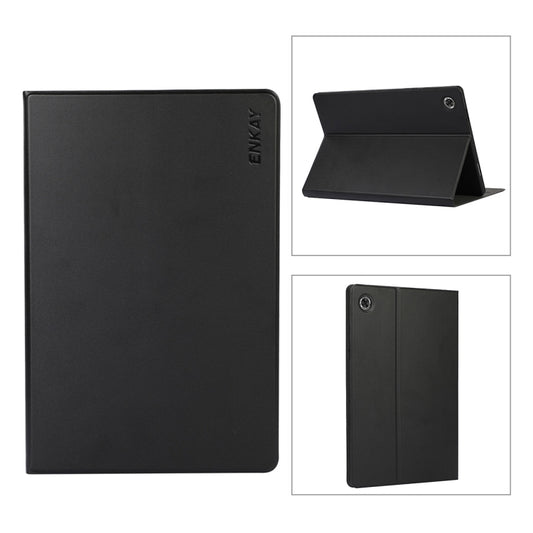 For Samsung Galaxy Tab A8 10.5 2021 X200/X205 ENKAY Leather Stand Smart Tablet Case(Black) - Other Galaxy Tab PC by ENKAY | Online Shopping UK | buy2fix