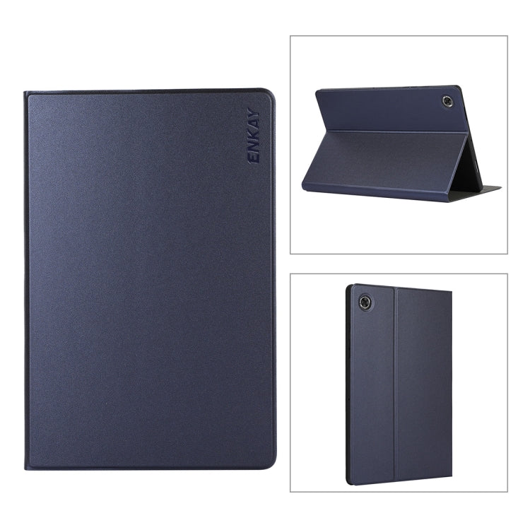 For Samsung Galaxy Tab A8 10.5 2021 X200/X205 ENKAY Leather Stand Smart Tablet Case(Dark Blue) - Other Galaxy Tab PC by ENKAY | Online Shopping UK | buy2fix