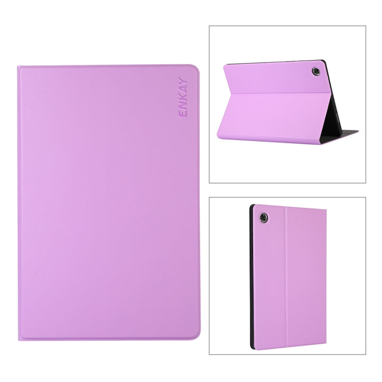 For Samsung Galaxy Tab A8 10.5 2021 X200/X205 ENKAY Leather Stand Smart Tablet Case(Purple) - Other Galaxy Tab PC by ENKAY | Online Shopping UK | buy2fix