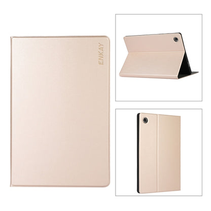 For Samsung Galaxy Tab A8 10.5 2021 X200/X205 ENKAY Leather Stand Smart Tablet Case(Gold) - Other Galaxy Tab PC by ENKAY | Online Shopping UK | buy2fix