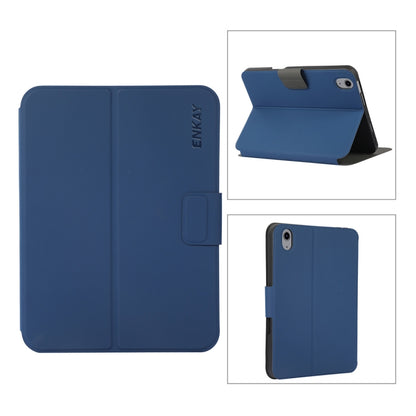 For iPad mini 2024 / mini 6 ENKAY Leather Stand Smart Tablet Case(Dark Blue) by ENKAY