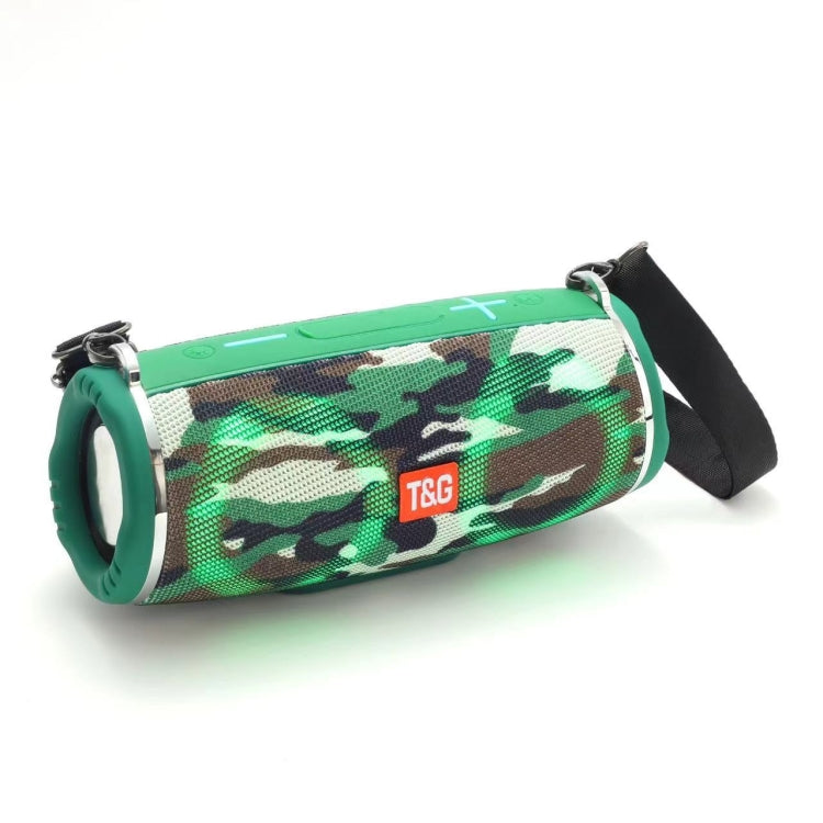 T&G TG642 RGB Light Waterproof  Portable Bluetooth Speaker Support FM / TF Card(Camouflage) - Desktop Speaker by T&G | Online Shopping UK | buy2fix