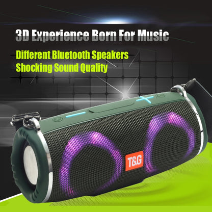 T&G TG642 RGB Light Waterproof  Portable Bluetooth Speaker Support FM / TF Card(Camouflage) - Desktop Speaker by T&G | Online Shopping UK | buy2fix