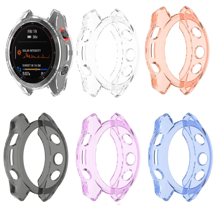 For Garmin Fenix 7s Shockproof TPU Soft Protective Case(Pink) - Watch Cases by buy2fix | Online Shopping UK | buy2fix