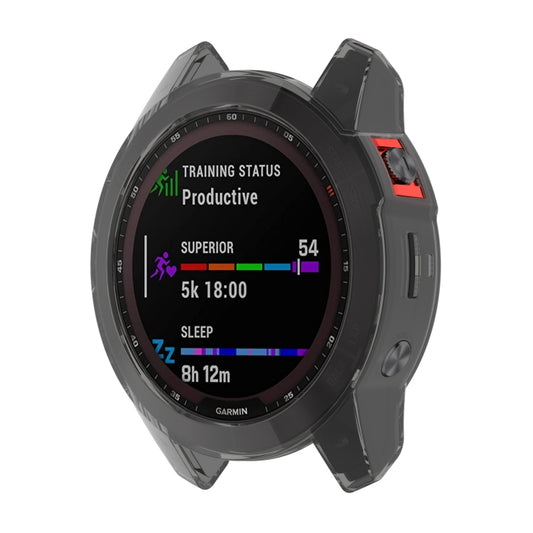 For Garmin Fenix 7 Shockproof TPU Soft Protective Case(Black) - Watch Cases by buy2fix | Online Shopping UK | buy2fix