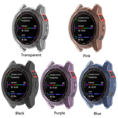 For Garmin Fenix 7 Shockproof TPU Soft Protective Case(Transparent) - Watch Cases by buy2fix | Online Shopping UK | buy2fix