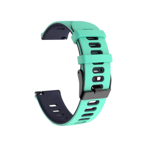 For Samsung Galaxy Watch Active 2 40mm 20mm Mixed-Color Silicone Watch Band(Mint Green   Blue) - Watch Bands by buy2fix | Online Shopping UK | buy2fix