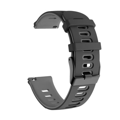 For Samsung Galaxy Watch Active 2 40mm 20mm Mixed-Color Silicone Watch Band(Black Grey) - Watch Bands by buy2fix | Online Shopping UK | buy2fix