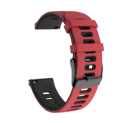 For Samsung Galaxy Watch 46mm 22mm Mixed-Color Silicone Watch Band(Red Black) - Watch Bands by buy2fix | Online Shopping UK | buy2fix
