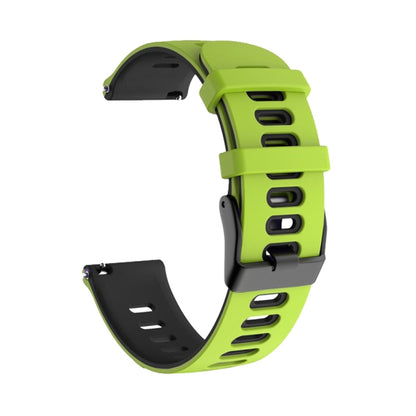 For Samsung Galaxy Watch 46mm 22mm Mixed-Color Silicone Watch Band(Green Black) - Watch Bands by buy2fix | Online Shopping UK | buy2fix