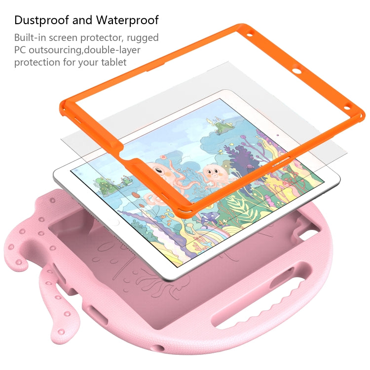 For iPad 10.2 2019 / 2020 Octopus Style EVA + PC Tablet Case with Strap(Pink) - iPad 10.2 Cases by buy2fix | Online Shopping UK | buy2fix