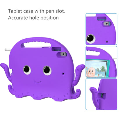 For iPad 10.2 2019 / 2020 Octopus Style EVA + PC Tablet Case with Strap(Purple) - iPad 10.2 Cases by buy2fix | Online Shopping UK | buy2fix