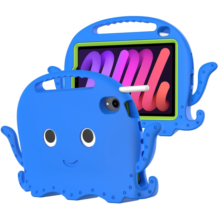 For iPad mini 6 / mini 2024 Octopus Style EVA Hybrid PC Tablet Case with Strap(Blue) - iPad mini 6 Cases by buy2fix | Online Shopping UK | buy2fix