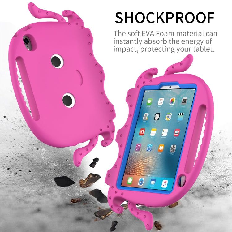 For iPad mini 6 / mini 2024 Octopus Style EVA Hybrid PC Tablet Case with Strap(RoseRed) - iPad mini 6 Cases by buy2fix | Online Shopping UK | buy2fix