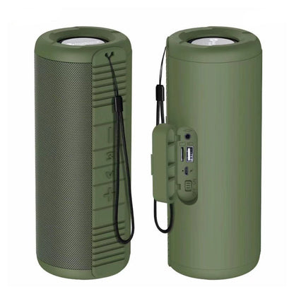 NewRixing NR9019 TWS Portable Stereo Bluetooth Speaker Support TF Card / FM(Green) - Desktop Speaker by NewRixing | Online Shopping UK | buy2fix